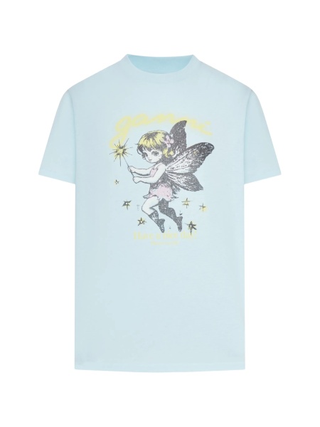 Tricou Ganni albastru