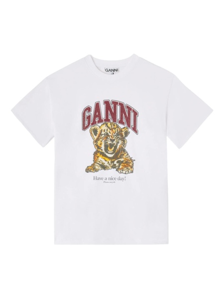 Tricou Ganni alb