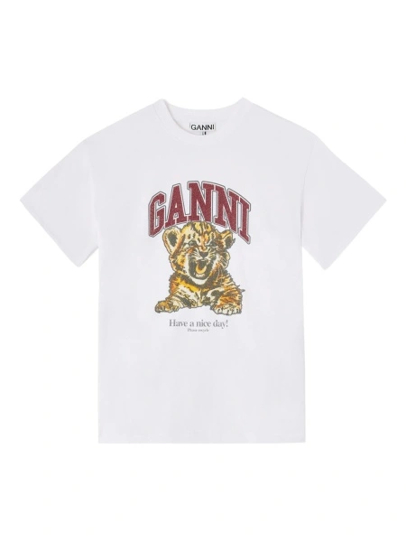 Tricou Ganni alb