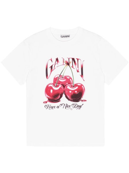 Tricou Ganni alb