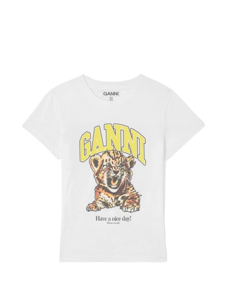 Tricou Ganni alb