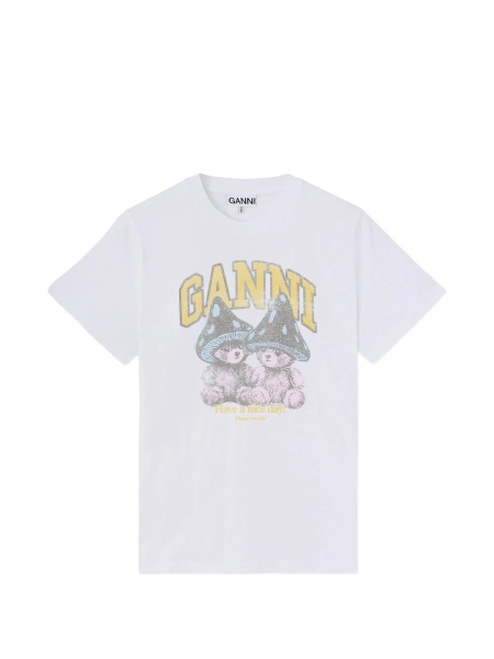 Tricou Ganni alb