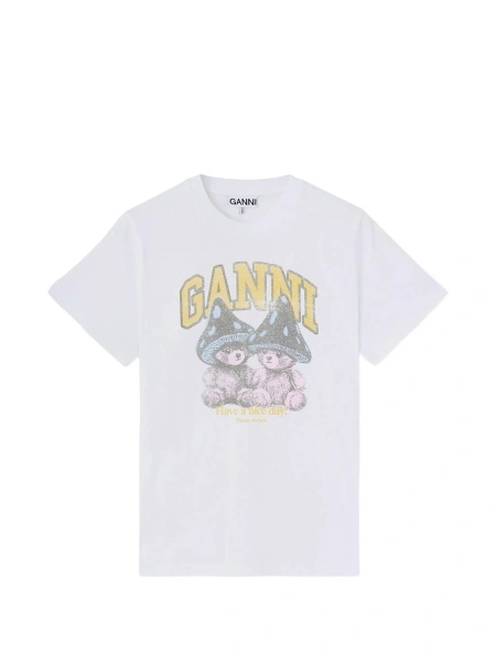 Tricou Ganni alb