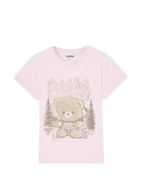 Tricou Ganni roz