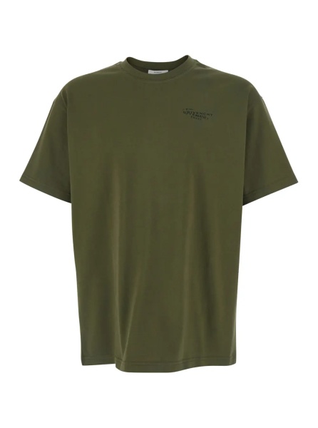Tricou Green T-Shirt with Logo on Front and Back for Men