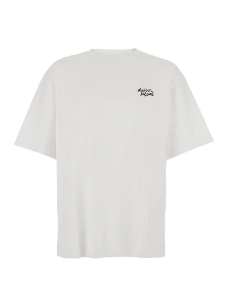 Tricou MAISON KITSUNÉ alb din bumbac