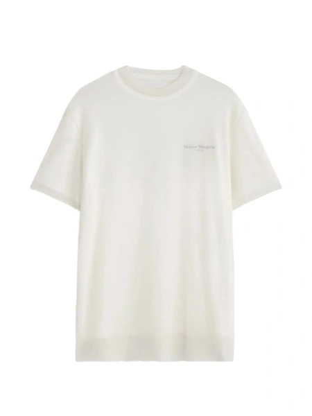 Tricou Maison Margiela alb din spandex/elastan si cupru