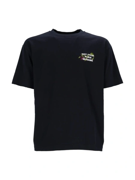 Tricou NAVY Vine Embroidered Slogan T-shirt