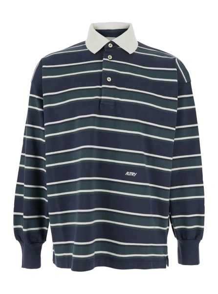 Tricou polo AUTRY albastru din bumbac