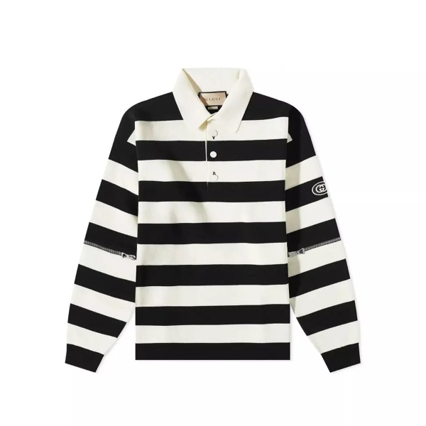 Tricou Polo Gucci Striped Cotton Polo