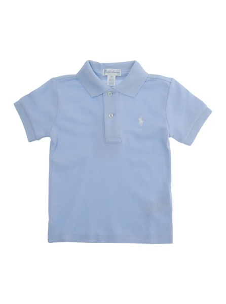 Tricou Polo Light blue Polo Shirt with Pony logo on the front in cotton baby
