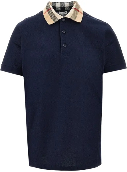 Tricou Polo Piquet polo shirt with Burberry Check collar