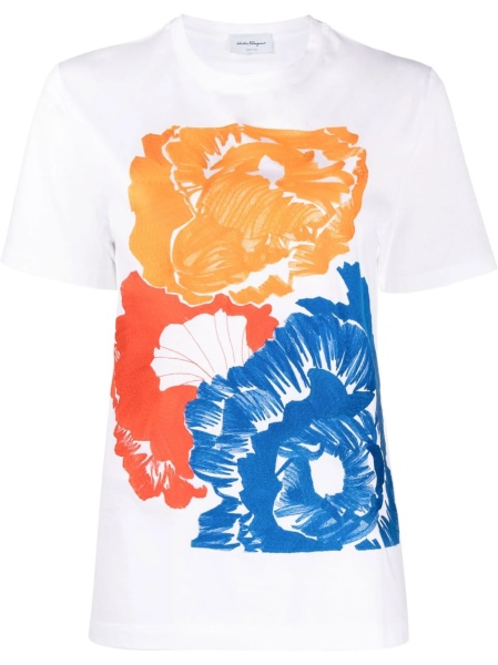 Tricou Salvatore Ferragamo alb