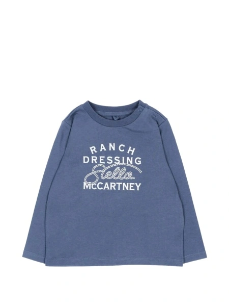 Tricou Stella McCartney albastru din bumbac