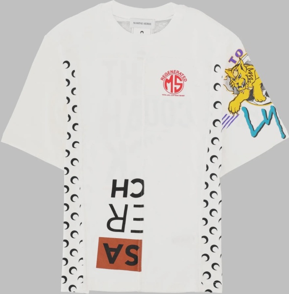Tricou T-Shirt "Upcycled" Con Stampa