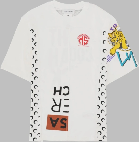 Tricou T-Shirt "Upcycled" Con Stampa