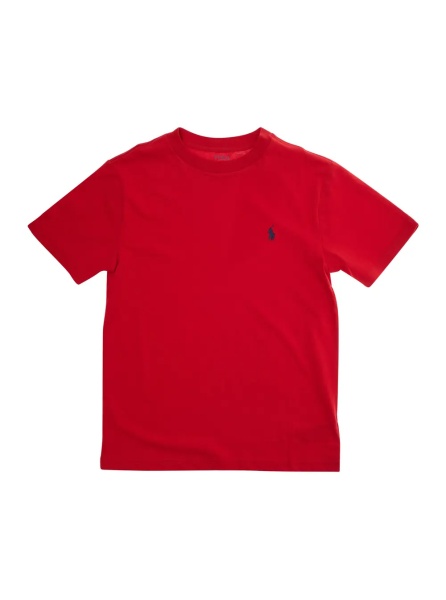 Tricou T-shirt with Pony Logo on the Front in Red Cotton Boy