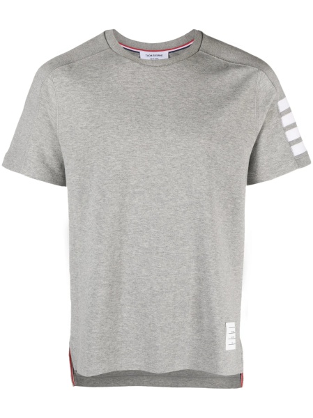 Tricou Thom Browne gri din bumbac