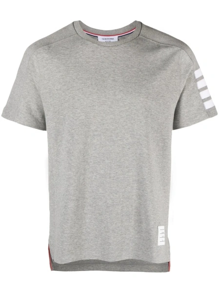 Tricou Thom Browne gri din bumbac
