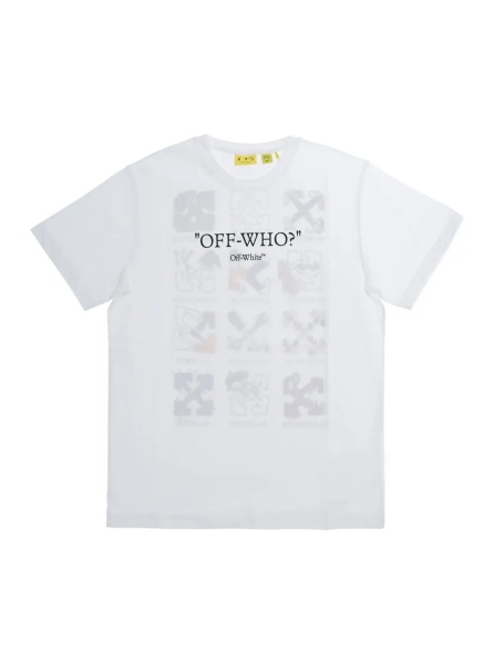 Tricou White T-shirt with front and back logo in cotton for Boy