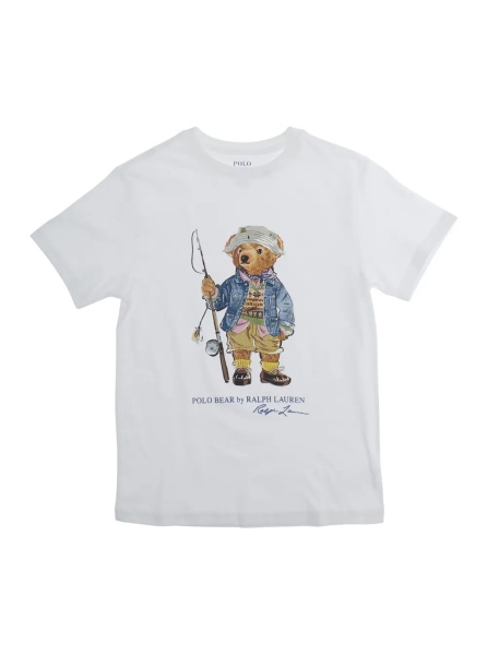 Tricou White T-shirt with logo and short sleeves in Cotton Boy