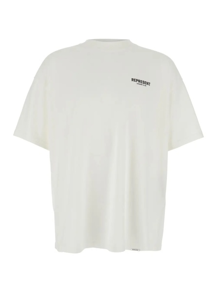 Tricou White T-Shirt with Logo on the Front and Maxi Logo on the Back in Cotton for Men