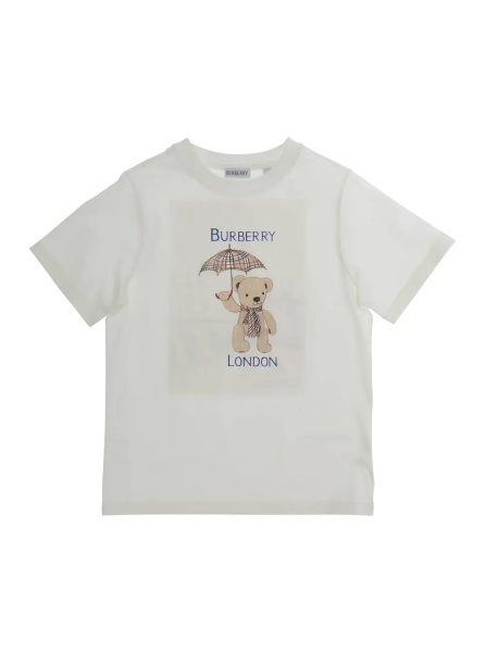 Tricou White T-shirt with print on the front and back in Cotton Boy