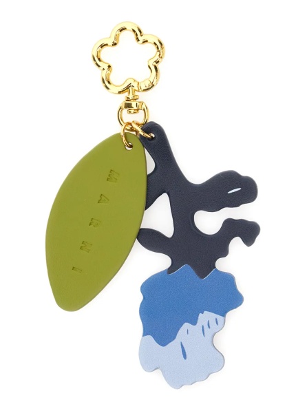 Accesorii Multicolor Key ring with logo plaque and charm in tech fabric girl