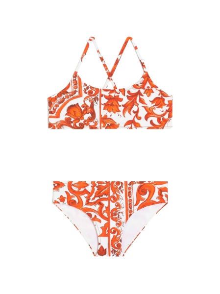Bikini Dolce & Gabbana portocalii din poliamida si elastan