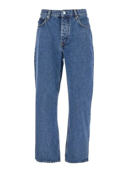 Blugi Blue Jeans with Belt Loops in Denim Man