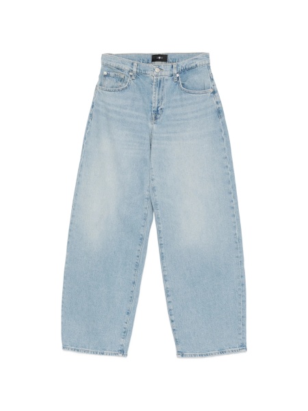 Blugi boyfriend 7 For All Mankind albastri