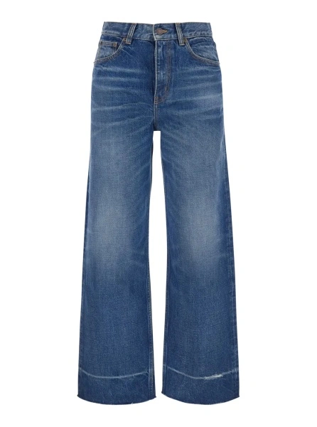 Blugi Chloe albastri din denim