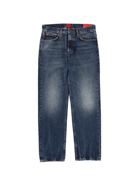 Blugi drepti Hugo Boss albastri