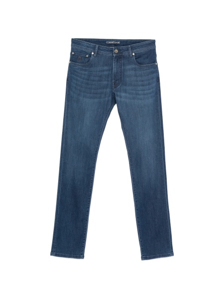Blugi drepti Stone Island albastri