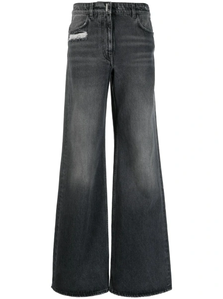 Blugi evazati Givenchy negri din bumbac