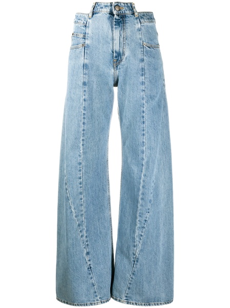 Blugi evazati Maison Margiela albastri din bumbac