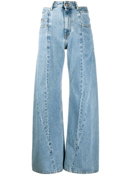 Blugi evazati Maison Margiela albastri din bumbac