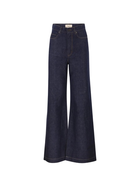 Blugi evazati Max Mara albastri