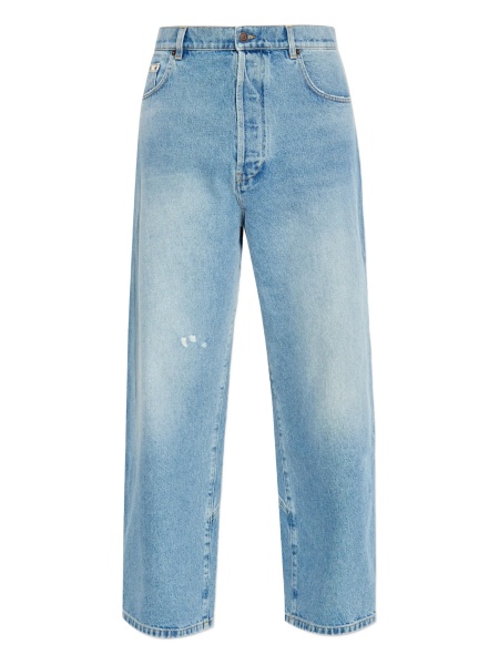Blugi evazati Moschino albastri