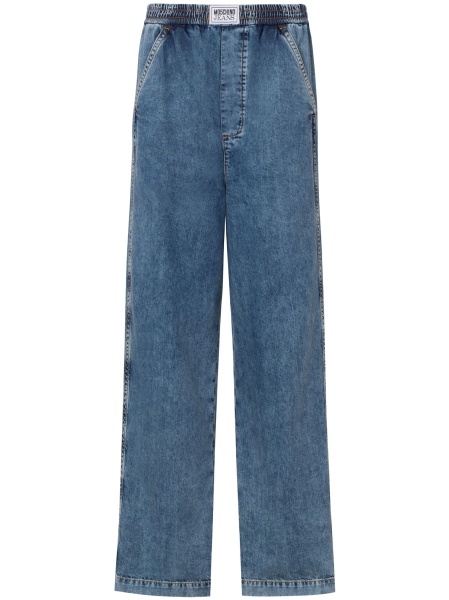 Blugi evazati MOSCHINO JEANS albastri