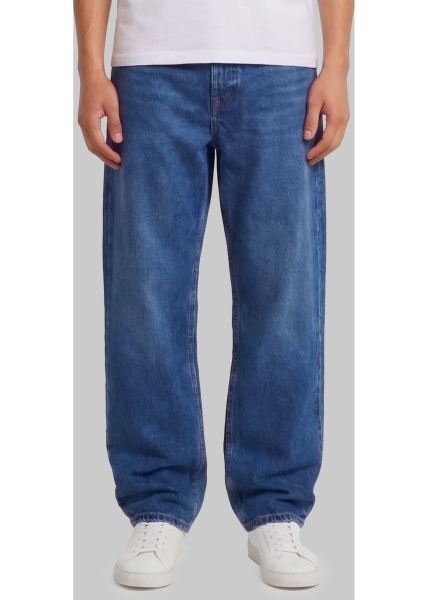 Blugi Indigo Denim Jeans Loose Fit