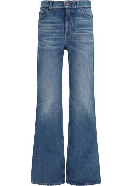 Blugi Jeans flared in organic cotton denim