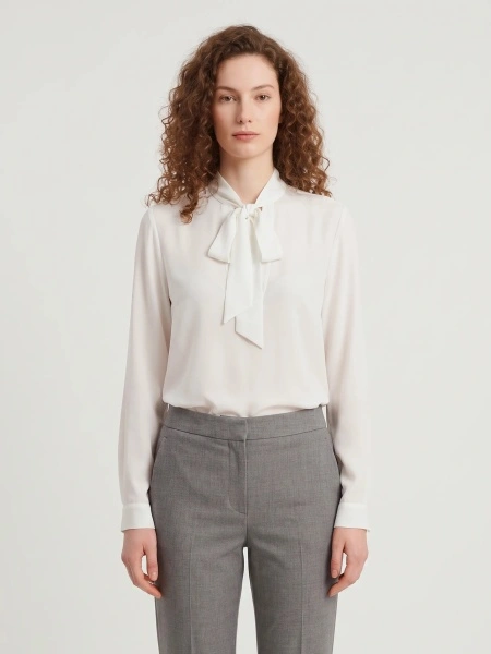Bluza Bow Blouse In Double Georgette