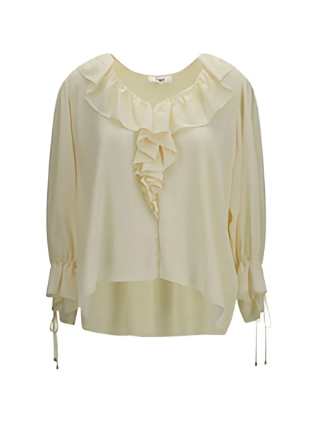 Bluza Chloe neutra din matase