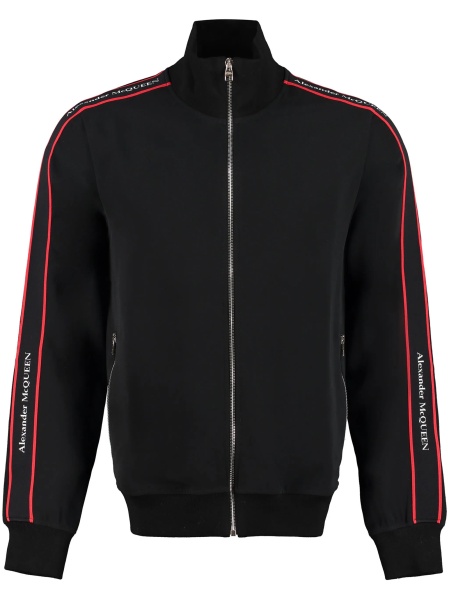 Bluza de trening Alexander McQueen neagra din bumbac si poliamida