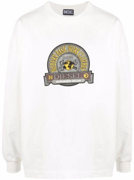 Bluza de trening Diesel alba