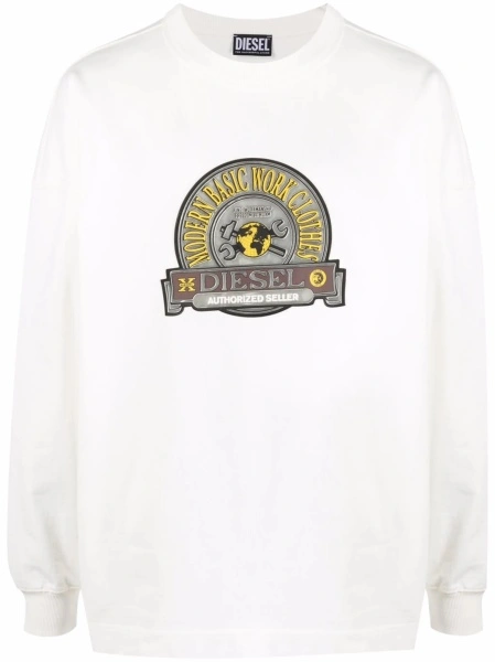 Bluza de trening Diesel alba