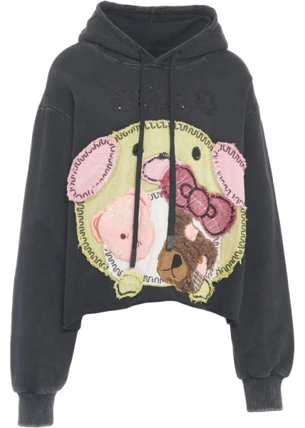 Bluza de trening Mini Me Paris neagra