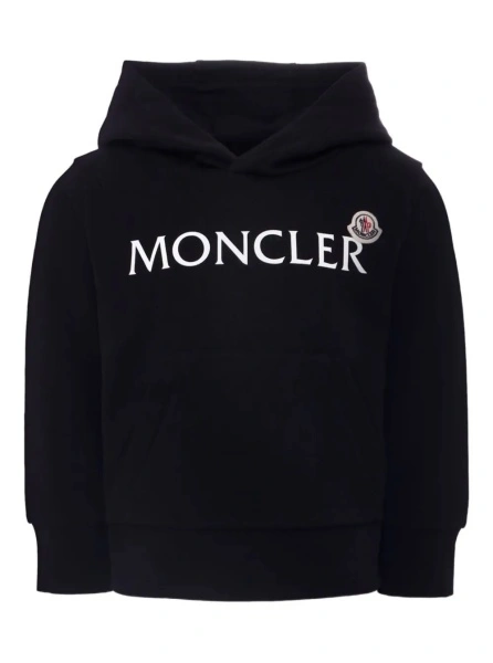 Bluza de trening Moncler neagra din bumbac