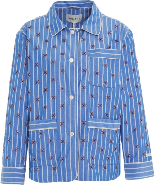 Bluza eleganta Munthe albastra 'Vintager'
